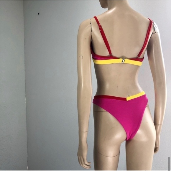 Vibrant Pink and Yellow Bikini for Swim - Picture 6 of 14